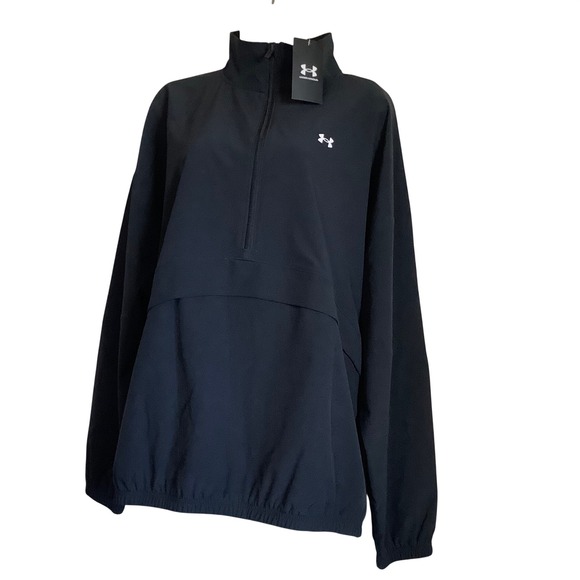 NWT Under Armour Women's Black Lightweight Quarter Zip Pullover Jacket Large UA - Picture 6 of 11